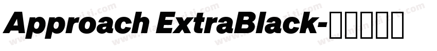 Approach ExtraBlack字体转换